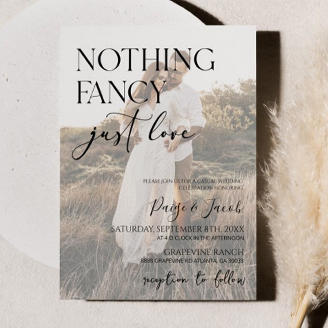Invitación Nada Fantástico Solo Amar A La Foto Boda Casual (Subido por el creador)