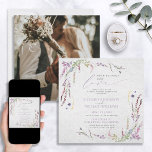 Invitación Nada Fantástico Sólo Amo Foto Boda casual Invitado<br><div class="desc">Bonito y delicado, este moderno diseño lilac lavanda casual de la invitación a la boda cuadrada sería perfecto para una celebración en el jardín o en el patio trasero, sobre todo para una recepción solamente, o después de la celebración del partido. Con delicados florales de acuarela pintados a mano en...</div>