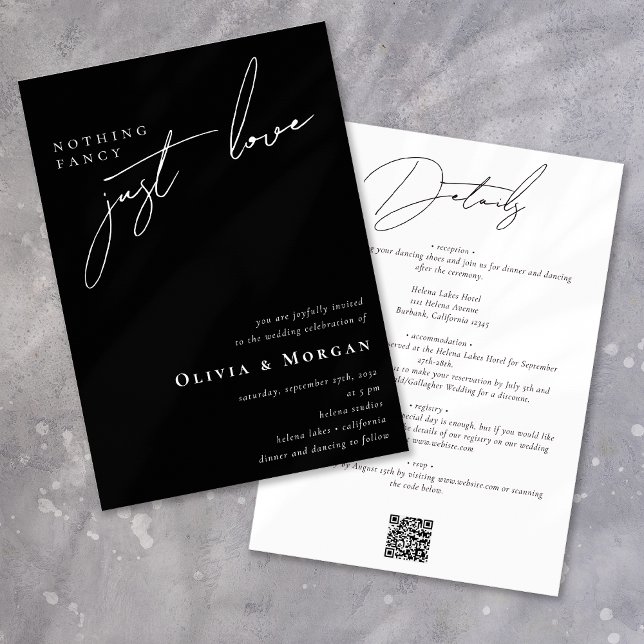 Invitación Nada genial sólo amar el guión completo en un Boda (Subido por el creador)