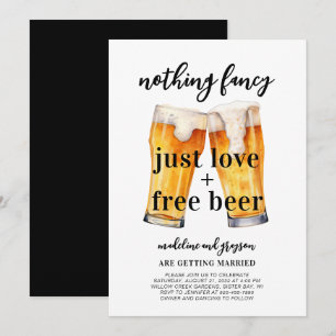Invitación Nada gracioso Amor Amor Libre Cerveza Casual Boda