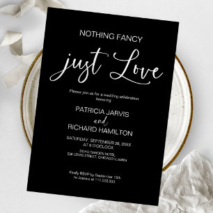 Invitación Nada Lujoso Solo Amor Boda Íntima