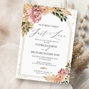 Invitación Nada Lujoso Solo Amor Boda Íntima