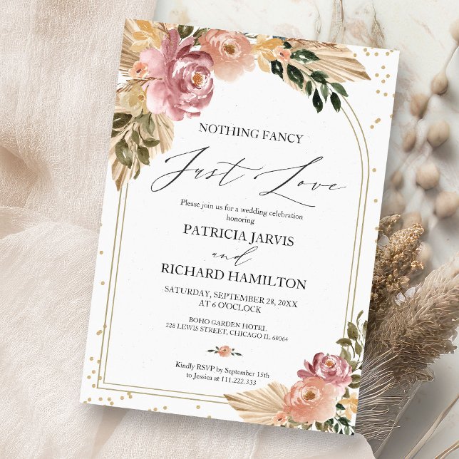 Invitación Nada Lujoso Solo Amor Boda Íntima (Subido por el creador)