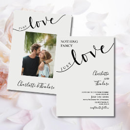 Invitación Nada Lujoso Solo Amor, Boda, Letra, Sencillo