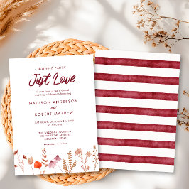 Invitación Nada Lujoso Solo Amor Boda Rústica de Flores Silve