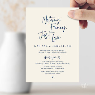 Invitación Nada Lujoso Solo Amor, Cena de Boda Moderna