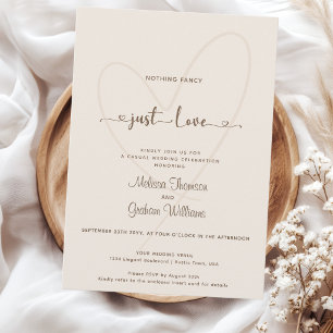Invitación Nada lujoso. Solo amor. Desierto beige boda