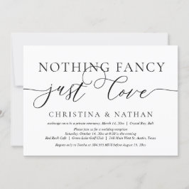 Invitación Nada Lujoso, Solo Amor, Fiesta de Boda en Privado