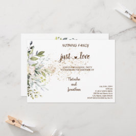 Invitación Nada Lujoso Solo Amor Huida Herbal