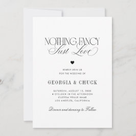 Invitación Nada Lujoso Solo Amor Luxe Script Foto Boda