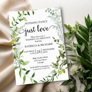 Invitación Nada Lujoso Solo Amor Nupcial
