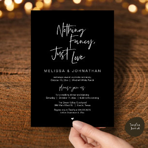 Invitación Nada Lujoso Solo Amor, Recepción de Boda Moderna