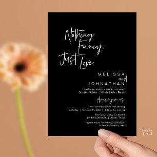 Invitación Nada Lujoso Solo Amor, Recepción de Boda Moderna