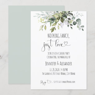 Invitación Nada lujoso, solo recepción de boda de amor