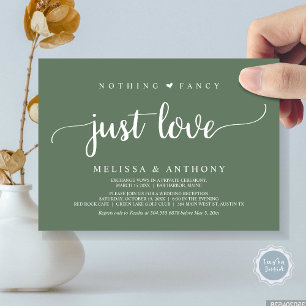 Invitación Nada Más Fantástico Que Amor, Elopement, Rústico B