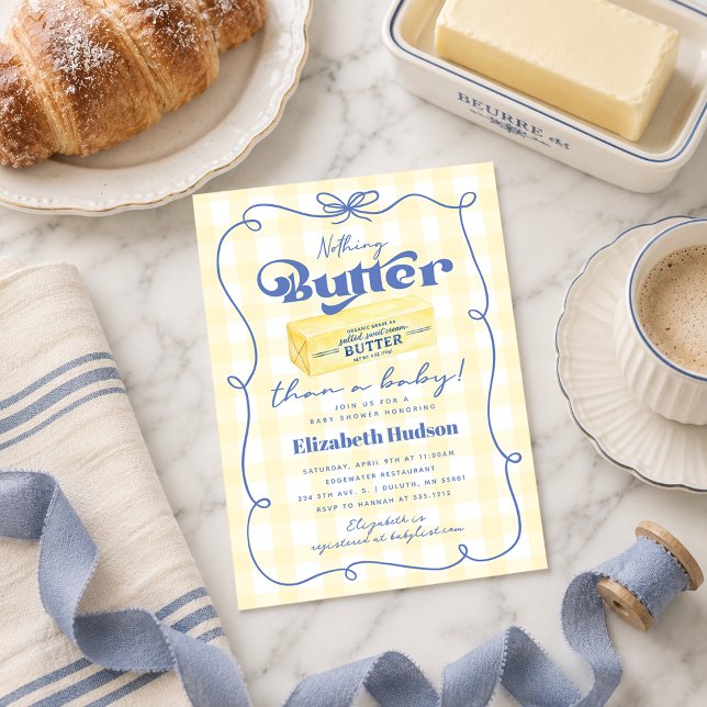 Invitación Nada Mejor Que una Fiesta de Bebé (Nothing Butter Than a Baby Shower Invitation)