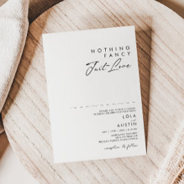 Invitación Nada Minimalista moderno Fancy Just Love Boda