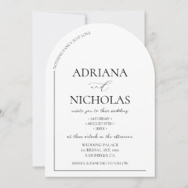 Invitación Nada Mínimo Simple Fancy Just Love Boda