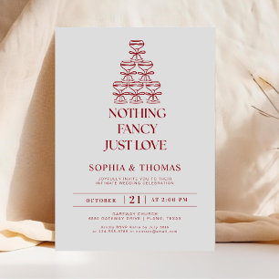 Invitación Nada Moderno Fancy Ama Al Elopement