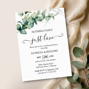 Invitación Nada sofisticado solo amor íntimo