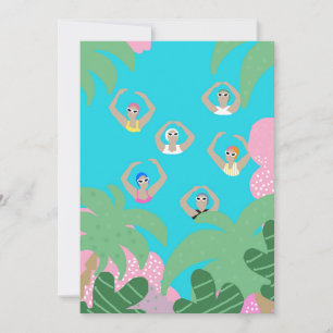 Invitación Nadadores artísticos Ilustracion artístico de na