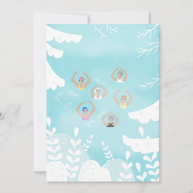 Invitación Nadadores artísticos | Natación artística en invie (Anverso)