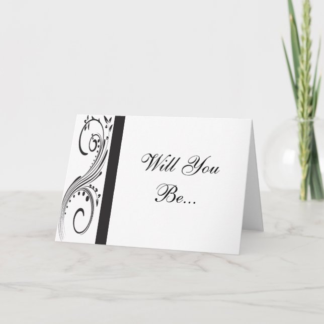 Invitación Nadadores blancos y negros serán mi dama de honor (Anverso)