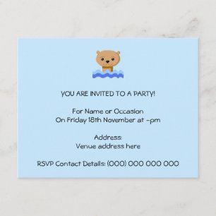 Invitación Nadando.