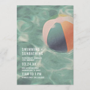 Invitación Nadar y tomar el sol