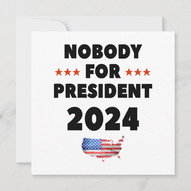 Invitación Nadie para Presidente 2024 (Anverso)