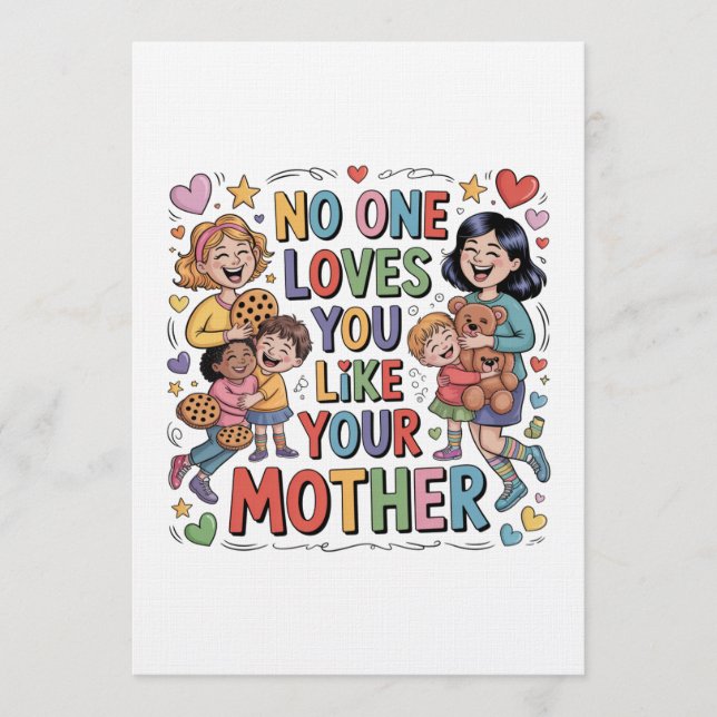 Invitación Nadie te ama como tu madre (Anverso)