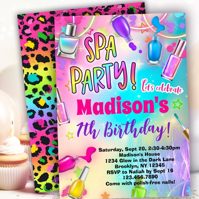 Invitación Nail Poland Spa Fiesta Cumpleaños (Subido por el creador)