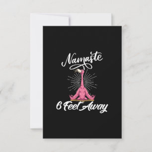 Invitación Namaste a 6 metros de distancia Flamingo Yoga Teac