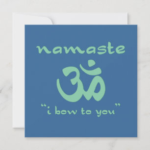 Invitación Namaste - me inclino ante ti (en verde)