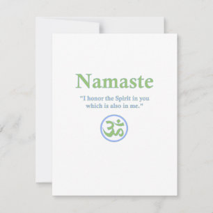Invitación Namaste significado con símbolo Om
