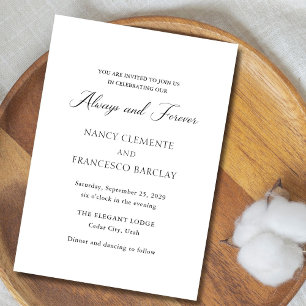 Invitación Nancy Black and White Modern Boda
