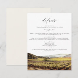 Invitación NAPA Watercolor Skyline Travel Details Card