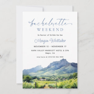 Invitación Napa Winery Bachelorette Weekend & Itinerary
