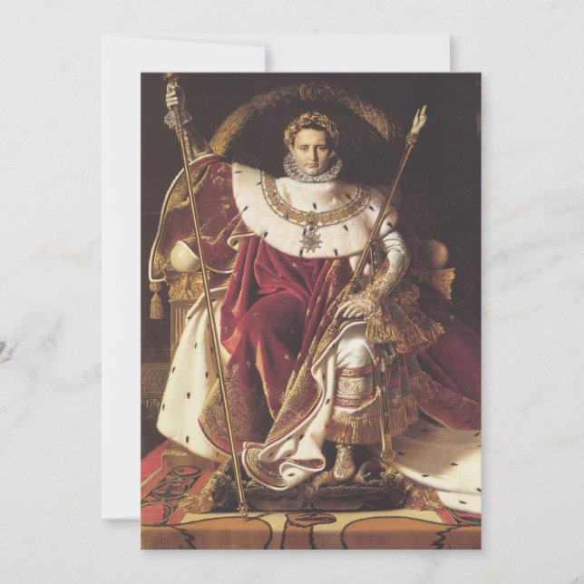 Invitación Napoleón I en su trono imperial (Anverso)
