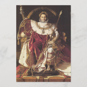 Invitación Napoleón I en su trono imperial