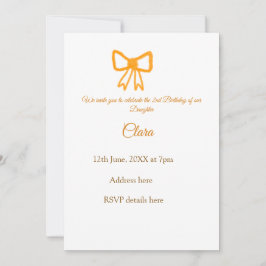 Invitación Naranja amarillo arco acuarela retro feliz cumplea