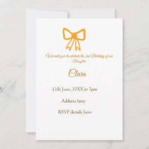 Invitación Naranja amarillo arco acuarela retro feliz cumplea