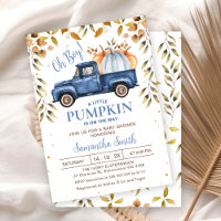 Naranja azul Calabaza Trucos Foliage Baby Shower