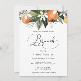 Invitación Naranja Blossom Baby Shower Brunch
