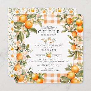 Invitación Naranja Blossom Bliss Baby Shower
