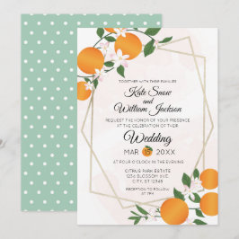 Invitación Naranja Blossom Citrus Boda