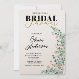 Invitación Naranja Blossom Floral Bridal Shower