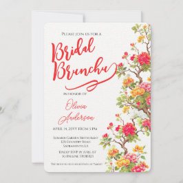 Invitación Naranja Blossom Floral Bridal Shower