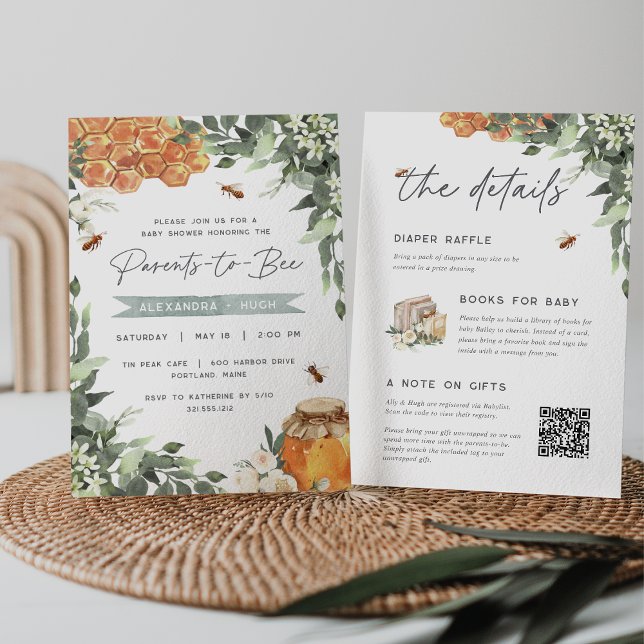 Invitación Naranja Blossom Honey Bee Baby Shower (Subido por el creador)
