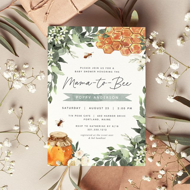 Invitación Naranja Blossom Honey Bee Baby Shower (Subido por el creador)